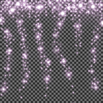 下降星星效果闪闪发光的星尘号透明的背景光效果紫色的颜色下降星星效果闪闪发光的星尘号紫色的颜色图片