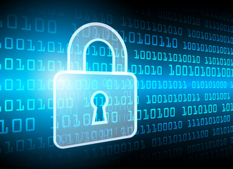 网络安全数据保护业务技术隐私概念关键锁和数字技术背景摘要技术概念背景向量插图
