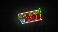 新一年出售霓虹灯光墙出售横幅闪烁的霓虹灯标志风格