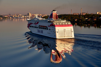 斯德哥尔摩瑞典五月西利亚行波罗的海公主的渡船从图尔库斯德哥尔摩和阿兰兹岛屿波罗的海海早....时间图片madefrom另一个巡航船