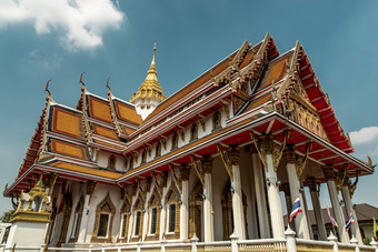 曼谷泰国1月美丽的体系结构教堂samphanthawong佛教寺庙什么samphanthawongsaramworawihansamphanthawong区