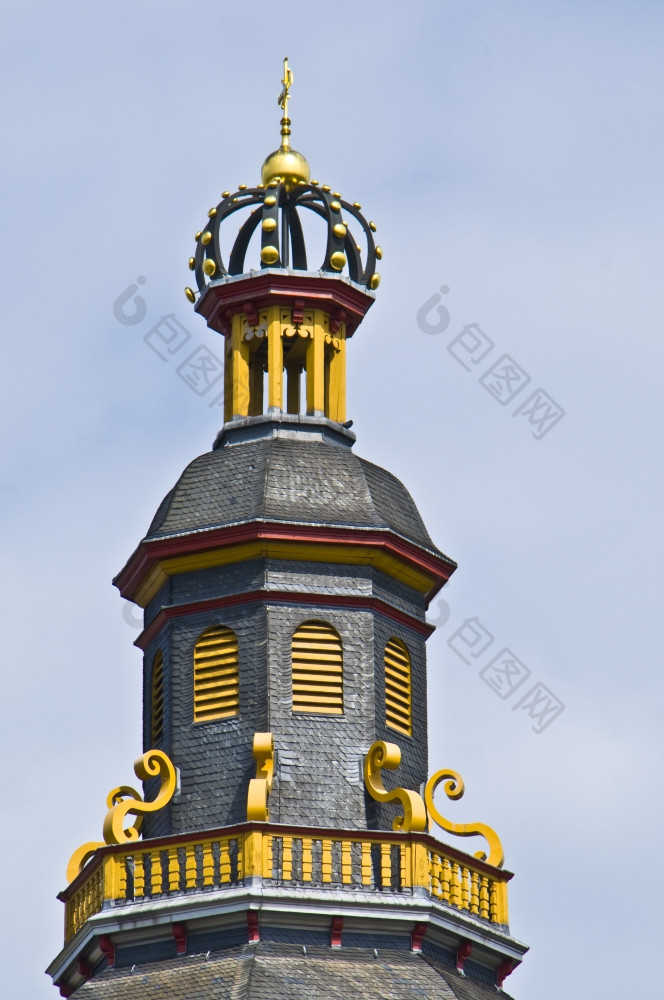 细节的塔的教堂乌苏拉科隆