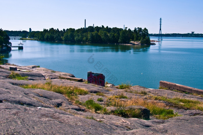 岩石公园岩石公园的海滨赫尔辛基图片