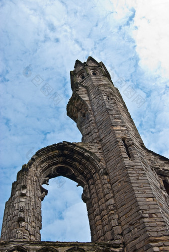 毁了安德鲁斯大教堂安德鲁斯苏格兰