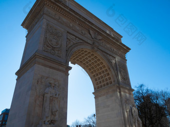 华盛顿广场著名的拱的华盛顿广场纽约