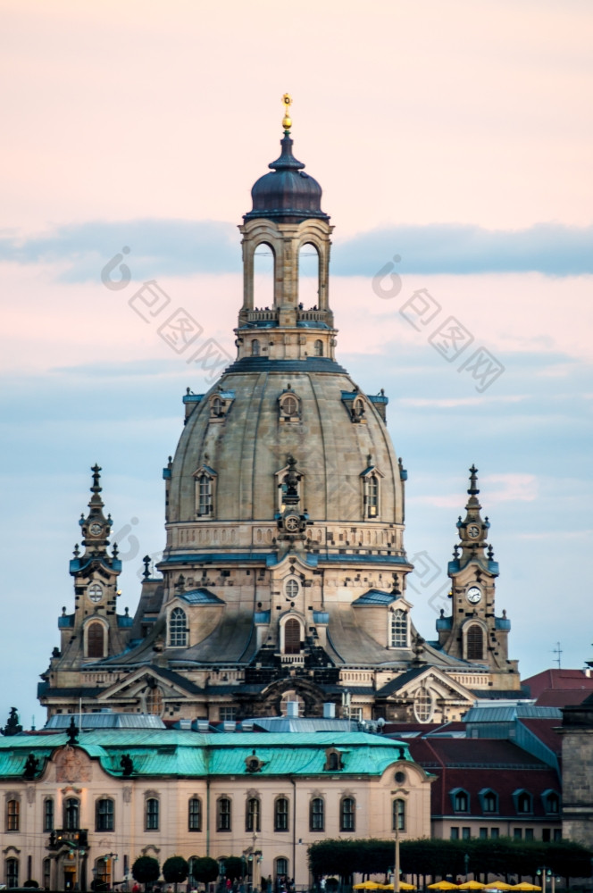 德累斯顿重建圣母教堂视图的著名的重建圣母教堂德累斯顿