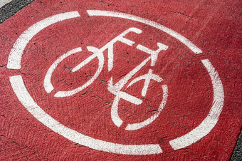 自行车专用道路象征为自行车专用道路的地面