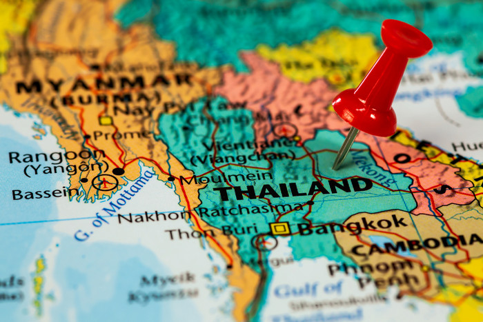 目的地泰国泰国地图图片