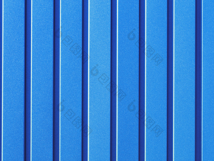 光蓝色的金属栅栏使波纹钢表与垂直指南波纹光蓝色的铁表背景关闭光蓝色的波纹钢表与垂直指南