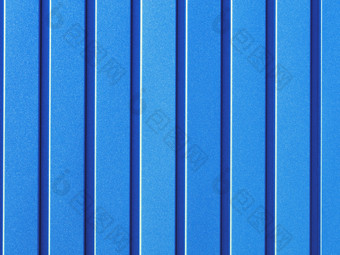 光蓝色的金属栅栏使波纹钢表与垂直指南波纹光蓝色的铁表背景关闭光蓝色的波纹钢表与垂直指南