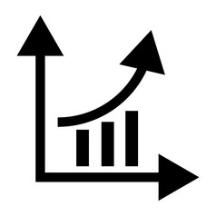 金融图图表图标简单的插图金融图图表向量图标为网络设计孤立的白色背景金融图图表图标简单的风格