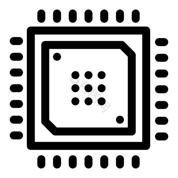 芯片图标-芯片图标设计图片-包图网