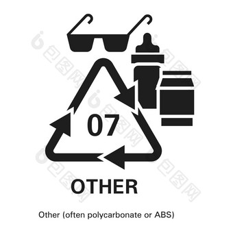 聚碳酸酯ABS图标简单的插图聚碳酸酯ABS向量图标为网络设计孤立的白色背景聚碳酸酯ABS图标简单的风格