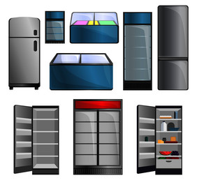 冰箱图标集集冰箱向量图标为网络冰箱图标集