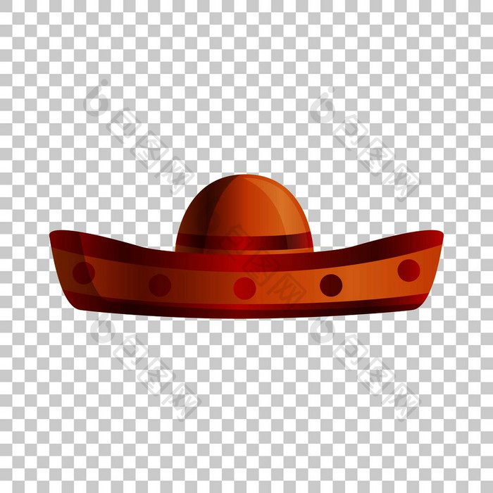 墨西哥帽子图标卡通墨西哥帽子向量图标为网络设计墨西哥帽子图标卡通风格