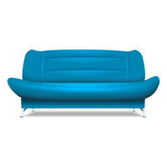 蓝色的沙发图标现实的插图蓝色的沙发向量图标为网络设计孤立的白色背景蓝色的沙发图标现实的风格