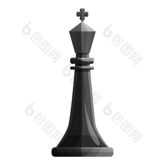 黑色的<strong>王</strong>一块国际象棋图标<strong>卡</strong>通黑色的<strong>王</strong>一块国际象棋向量图标为网络设计孤立的白色背景黑色的<strong>王</strong>一块国际象棋图标<strong>卡</strong>通风格