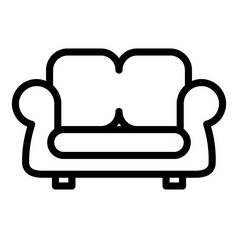 放松沙发图标大纲放松沙发向量图标为网络设计孤立的白色背景放松沙发图标大纲风格