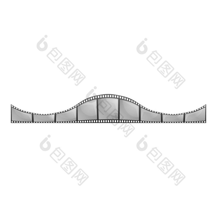 电影幻灯片图标卡通电影幻灯片向量图标为网络设计孤立的白色背景电影幻灯片图标卡通风格