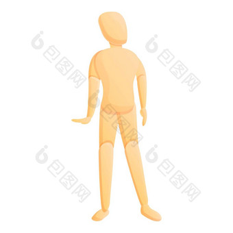 孩子人体模型图标卡通孩子人体模型向量图标为网络设计孤立的白色背景孩子人体模型图标卡通风格