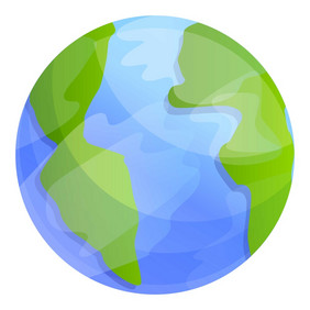 地球地球图标地球地球向量图标为网络孤立的地球地球图标