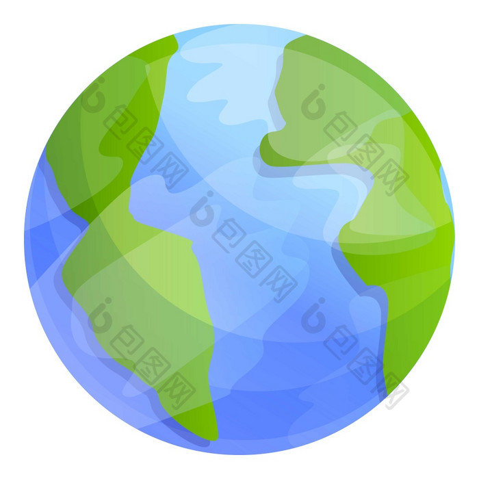 地球地球图标卡通地球地球向量图标为网络设计孤立的白色背景地球地球图标卡通风格