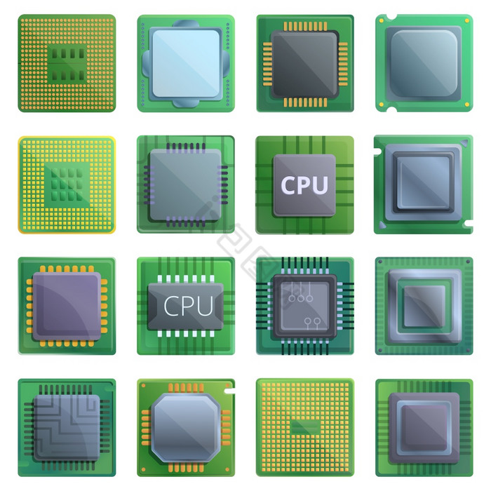 处理器图标集集处理器向量图标为网络处理器图片