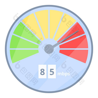 互联网速度业务图标卡通互联网速度业务向量图标为网络设计孤立的白色背景互联网速度业务图标卡通风格图片