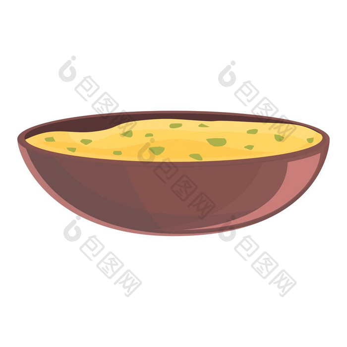 豆子汤图标卡通向量豆碗辣椒菜豆子汤图标卡通向量豆碗