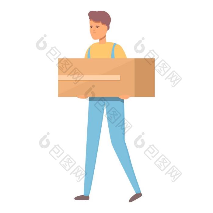 工人搬迁服务图标向量移动盒子房子家具png下载-包图网