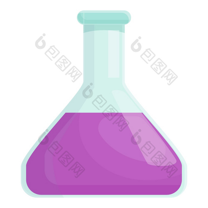 化学瓶图标卡通向量化学实验室科学玻璃化学瓶图标卡通向量化学实验室