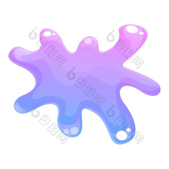 紫罗兰色的黏液图标向量飞溅滴液体粘液png下载-包图网