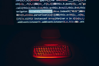 网络安全程序代码屏幕使用电脑和编程打破代码网络安全威胁互联网和网络安全偷私人信息人使用技术偷密码和私人数据网络攻击