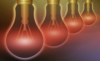现实的彩色的古董光灯泡的想法标志解决方案思考概念现实的和彩色的古董发光的光灯泡透明的集与包括灯阁楼风格插图平图形设计的想法标志解决方案思考概念