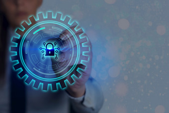 图形挂锁为网络数据信息安全应用程序系统图形最新的数字技术保护数据挂锁安全的虚拟显示商人与锁安全