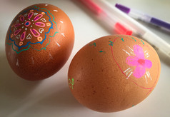 画复活节鸡蛋表格