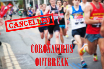 取消了马拉松避免冠状病毒爆发新冠病毒概念