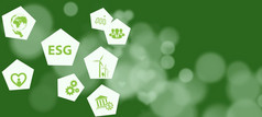 环境、社会和治理概念绿色背景环境社会治理
