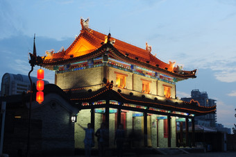 的著名的古老的城市墙<strong>咸阳</strong>中国
