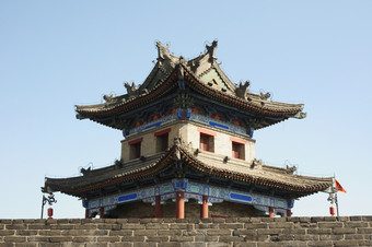 具有里程碑意义的的著名的古老的城市墙<strong>咸阳</strong>中国