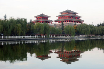 典型的中国人古老的建筑<strong>咸阳</strong>中国