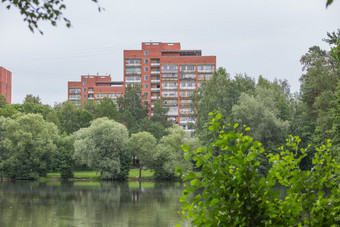 城市里加拉脱维亚共和国公寓房子和自然里加社区朱尼旅行照片