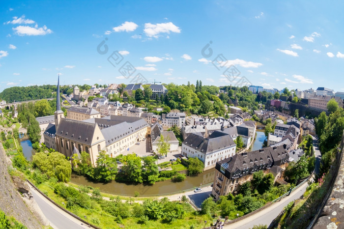 全景视图的原因的老小镇卢森堡