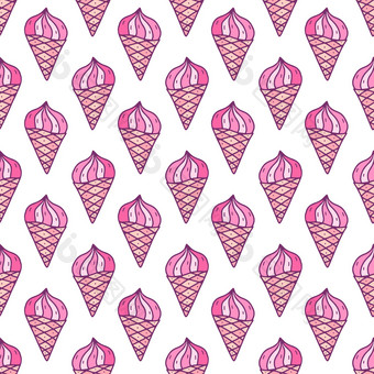 可爱的冰奶油无缝的模式粉红色的圈甜蜜的涂鸦纹理纺织打印包装纸有趣的包装设计可爱的冰奶油无缝的模式粉红色的圈甜蜜的涂鸦纹理纺织打印包装纸有趣的包装设计