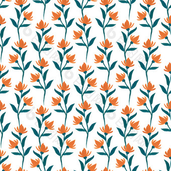 水粉画橙色花无缝的模式可以使用为包装纺织壁纸和包设计水粉画橙色花无缝的模式可以使用为包装纺织壁纸和包设计