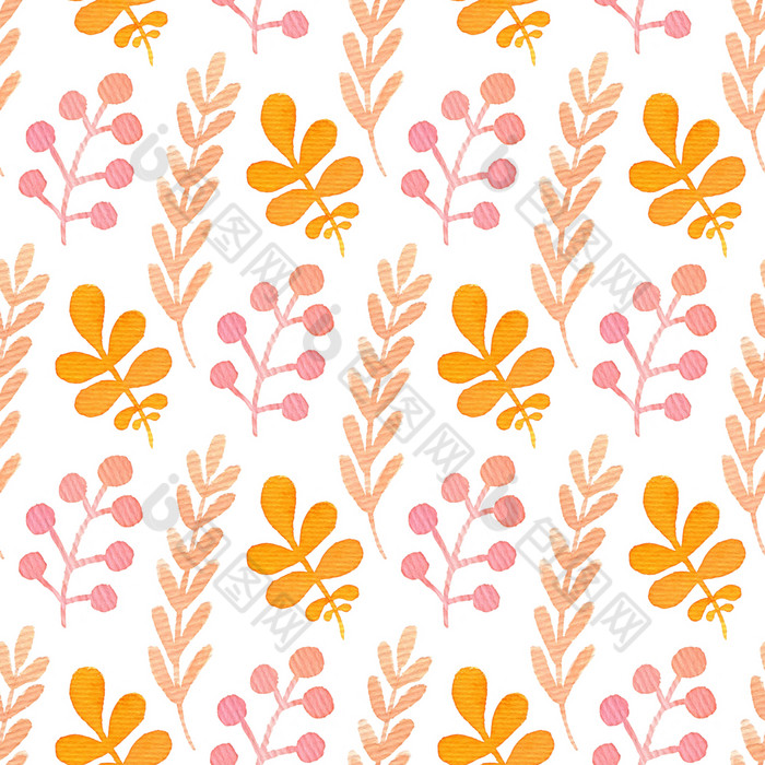 水彩秋天无缝的模式明亮的油漆背景可以使用为包装纸和织物设计水彩秋天无缝的模式明亮的油漆背景可以使用为包装纸和织物设计