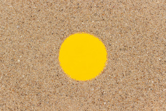 黄色的圆框架形状和海沙子模板模型为你的设计黄色的圆框架形状和海沙子模板模型为你的设计