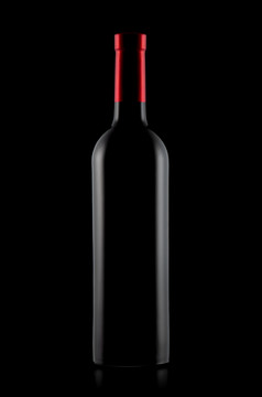 瓶红色的酒黑色的背景瓶红色的酒