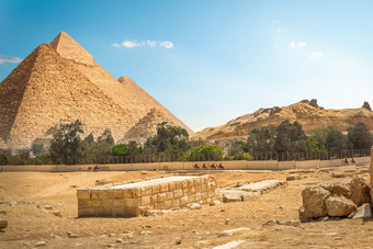 栅栏周围的伟大的<strong>金字塔</strong>开罗<strong>沙漠</strong>埃及栅栏周围<strong>金字塔</strong>