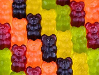 果冻熊橡皮糖熊背景关闭明亮的糖果背景明亮的果冻熊背景关闭糖果背景